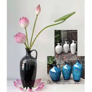 Bình Chai 35cm Decor Cắm Lựu Đào Tuyết Mai Mộc Lan-Lọ hoa trang trí đẹp-Dáng chai