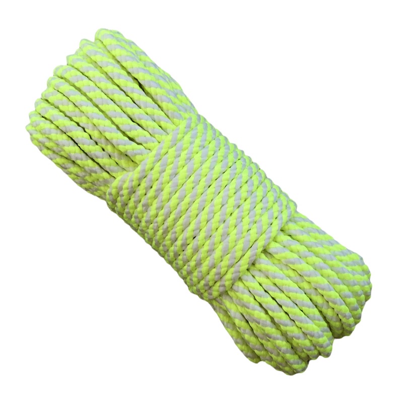 20 mét - Dây Dù tròn 5mm có lõi màu neon phối dạ quang mền đẹp, chắc chắn dùng làm macrame, căng lều, trang trí