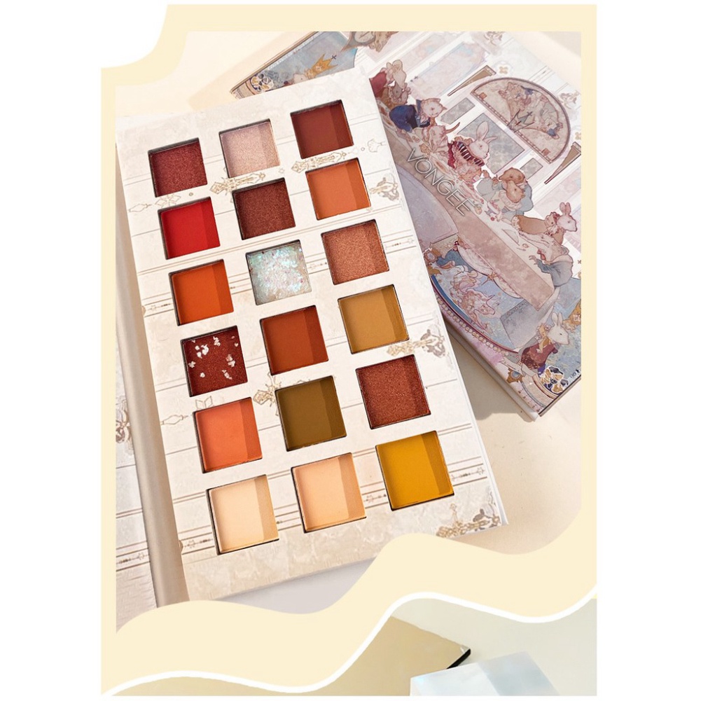 [Phấn mắt ❤️𝑭𝒓𝒆𝒆𝒔𝒉𝒊𝒑❤️ Bảng phấn mắt 18 ô Vongee Rabbit Party