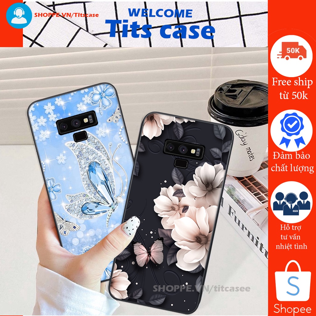 Ốp lưng Samsung Galaxy NOTE 9 in hình thiên nga,hoa may mắn, đặc sắc ĐỘC - LẠ - BỀN
