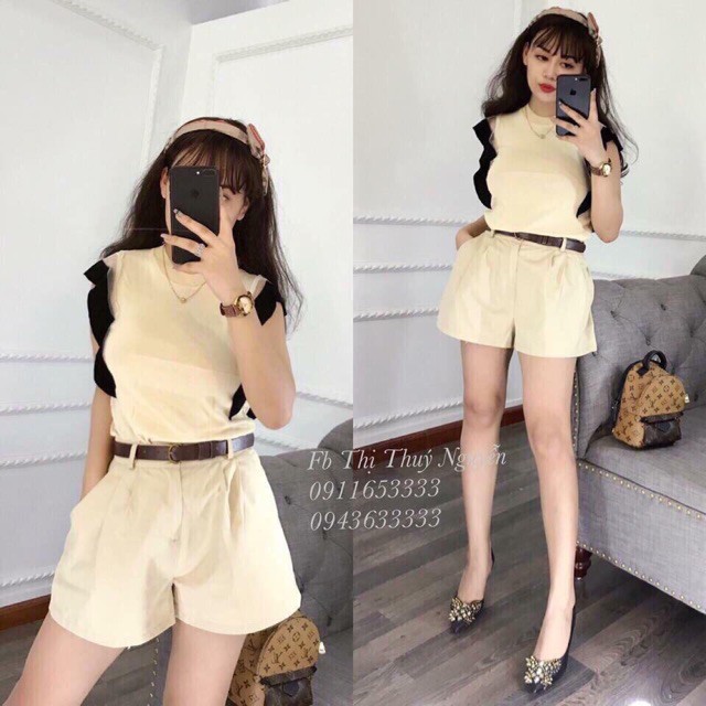 Quần short kaki kèm đai mã 325