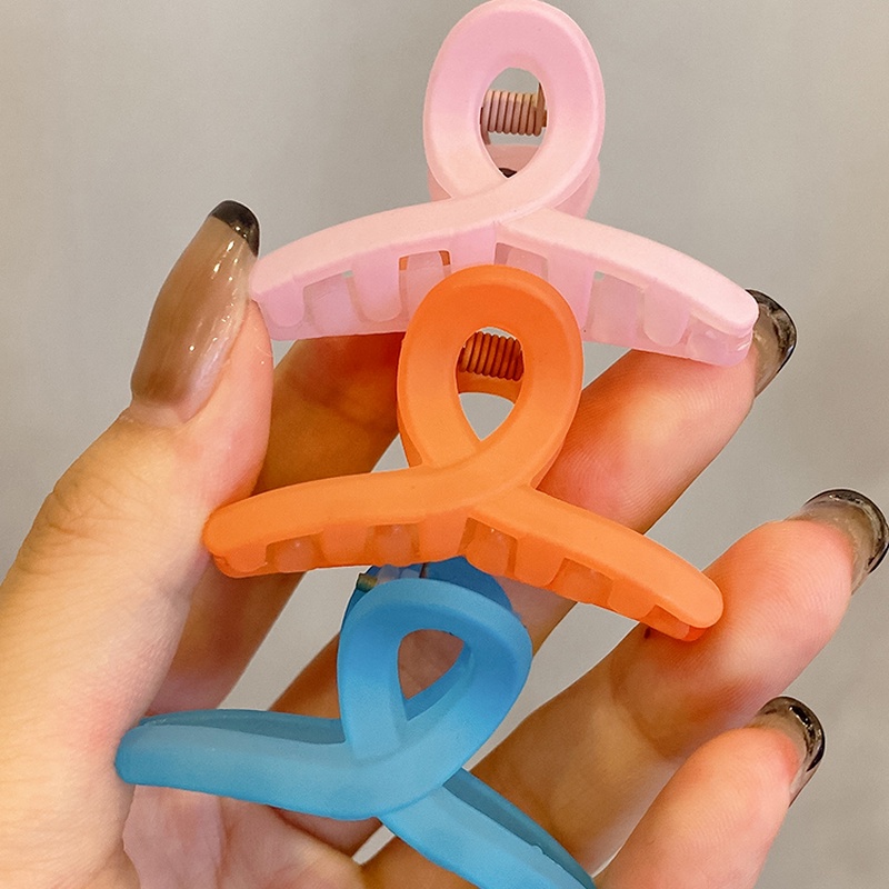 Kẹp tóc nhựa acrylic nhám không làm tổn thương thời trang Hàn Quốc