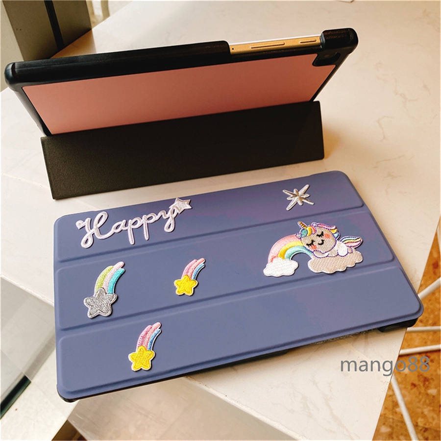 Bao da máy tính bảng in họa tiết kỳ lân cho Samsung Galaxy Tab A 8.0 2019 T290 T295