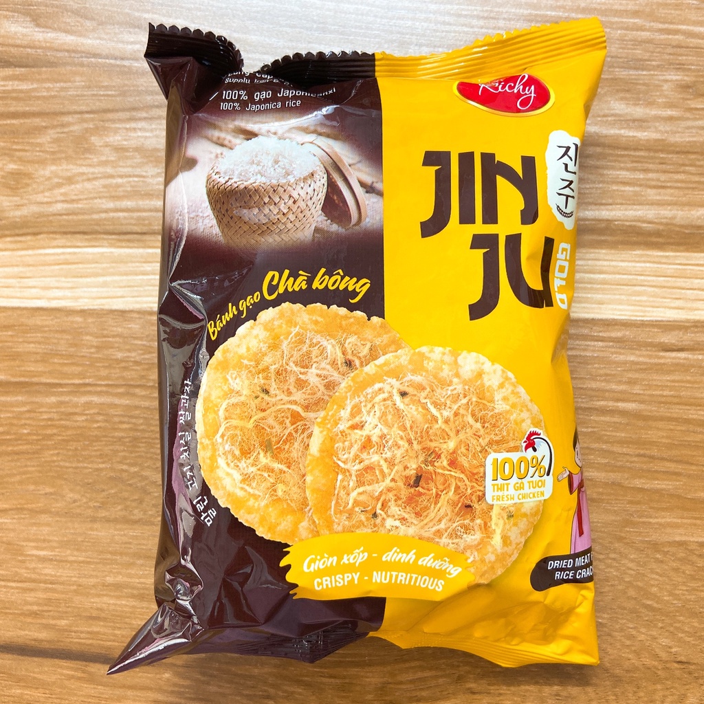 Bánh gạo chà bông Richy Jinju Gold gói 168g