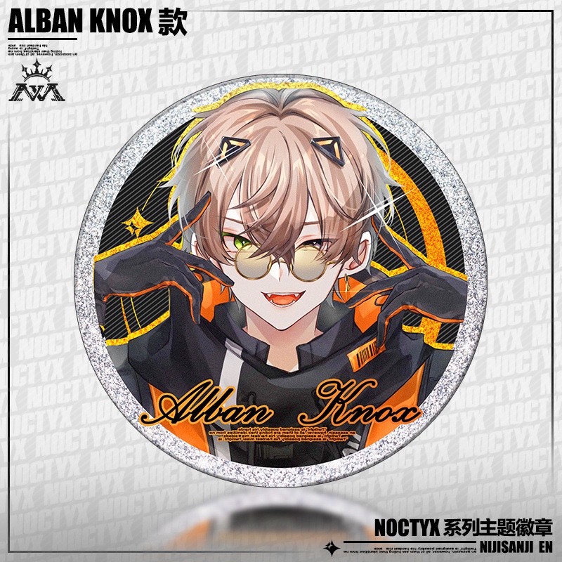 Huy Hiệu SY1 Noctyx Treo Túi Xách Họa Tiết Hoạt Hình NIJISANJI Vtuber Alban Sonny Uki YS1