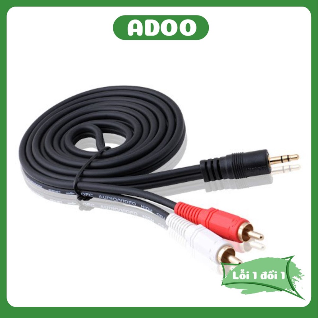 Dây Cáp Loa 1 ra 2 dài 1.5m 3m 5m - Dây AV 3 ra 3 hàng chất lượng cao đầu jack mạ đồng chống rỉ ADOO