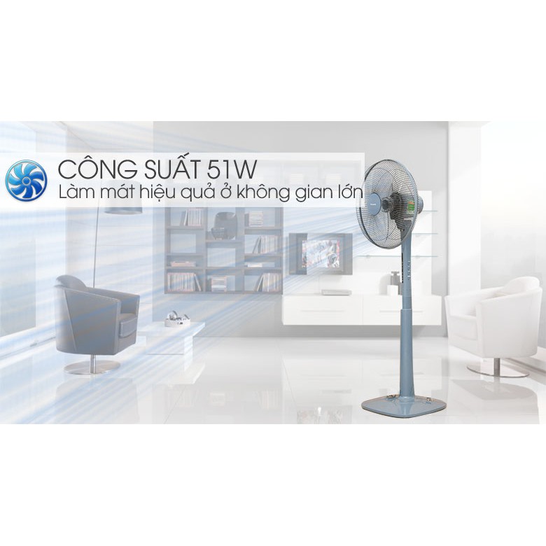 QUẠT ĐỨNG CÓ REMOTE PANASONIC F409KB (MÀU XANH DƯƠNG)