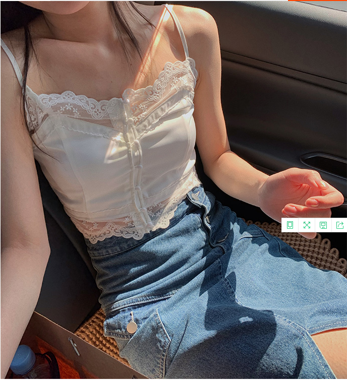 Áo Kiểu Phối Ren Màu Trắng Phong Cách Thời Trang Pháp Cho Nữ