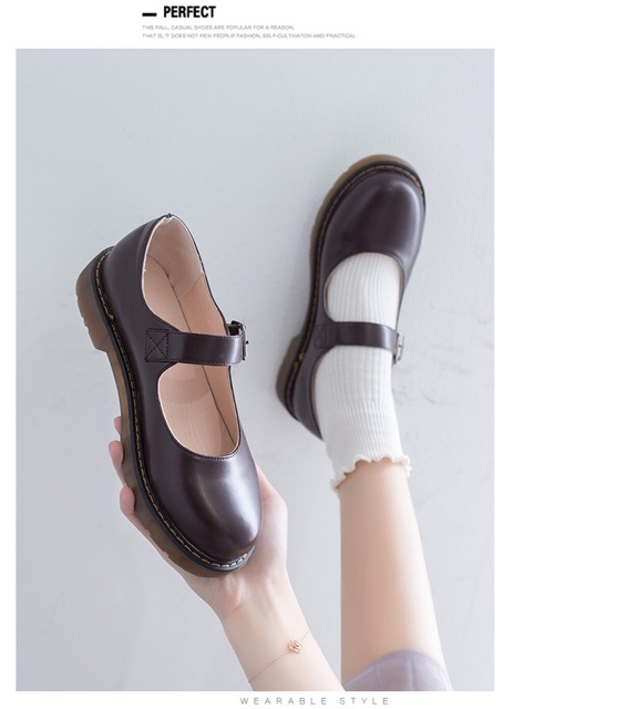 L092 [ORDER] Giày Ulzzang quai ngang nữ sinh phiên bản Hàn Quốc (Mẫu mới) | BigBuy360 - bigbuy360.vn