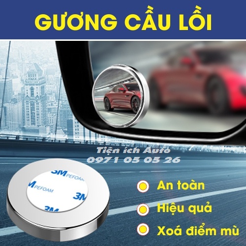 Gương cầu lồi có viền gắn kính hậu xe ô tô, xe hơi xoay 360 độ | tienich_auto | WebRaoVat - webraovat.net.vn
