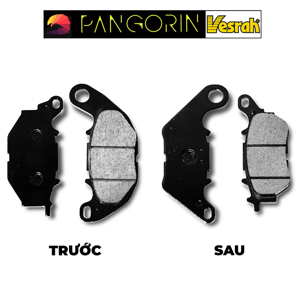 Vesrah - Bố thắng Má Phanh cho xe phân khối lớn mô tô Yamaha R3 bán kim loại Resin