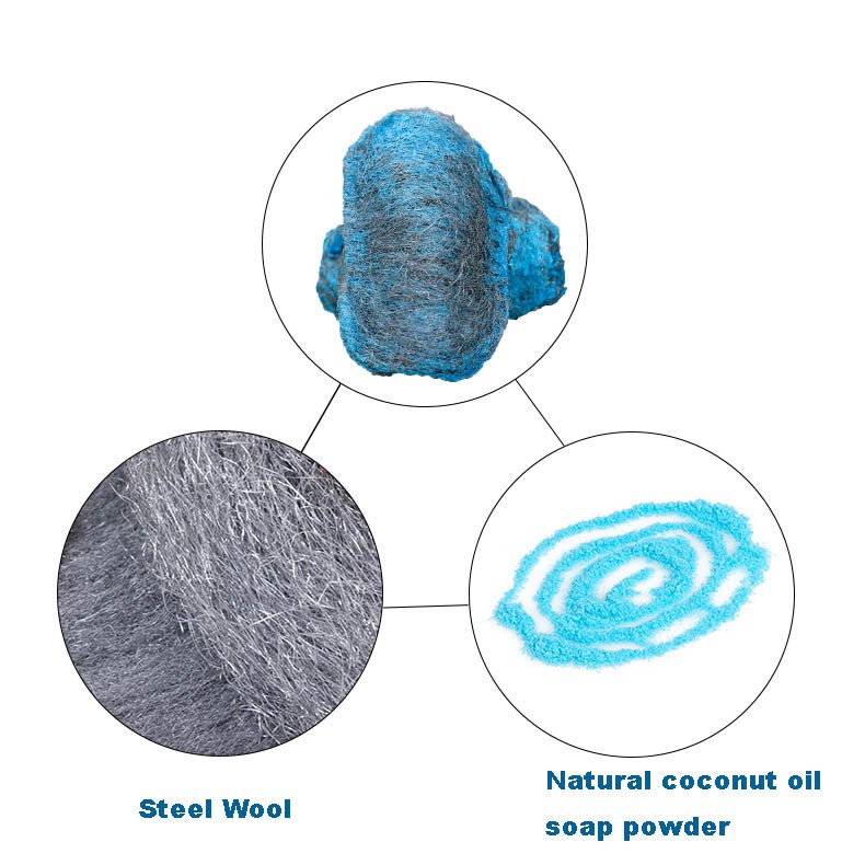 Dụng Cụ Rửa Chén Hình Quả Bóng Bằng Sợi Thép Có Bột Xà Phòng