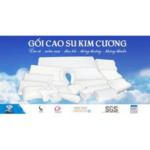 Gối cao su Oval Kim Cương 40x60cm- CHÍNH HÃNG