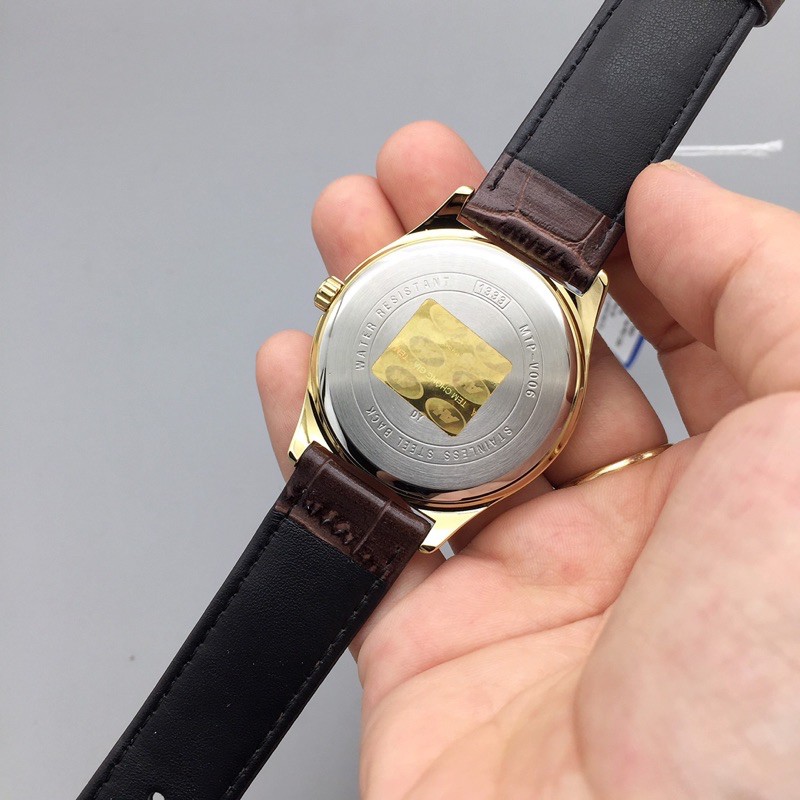 Đồng hồ nam dây da Casio chính hãng Anh Khuê MTP-V006GL-7BUDF