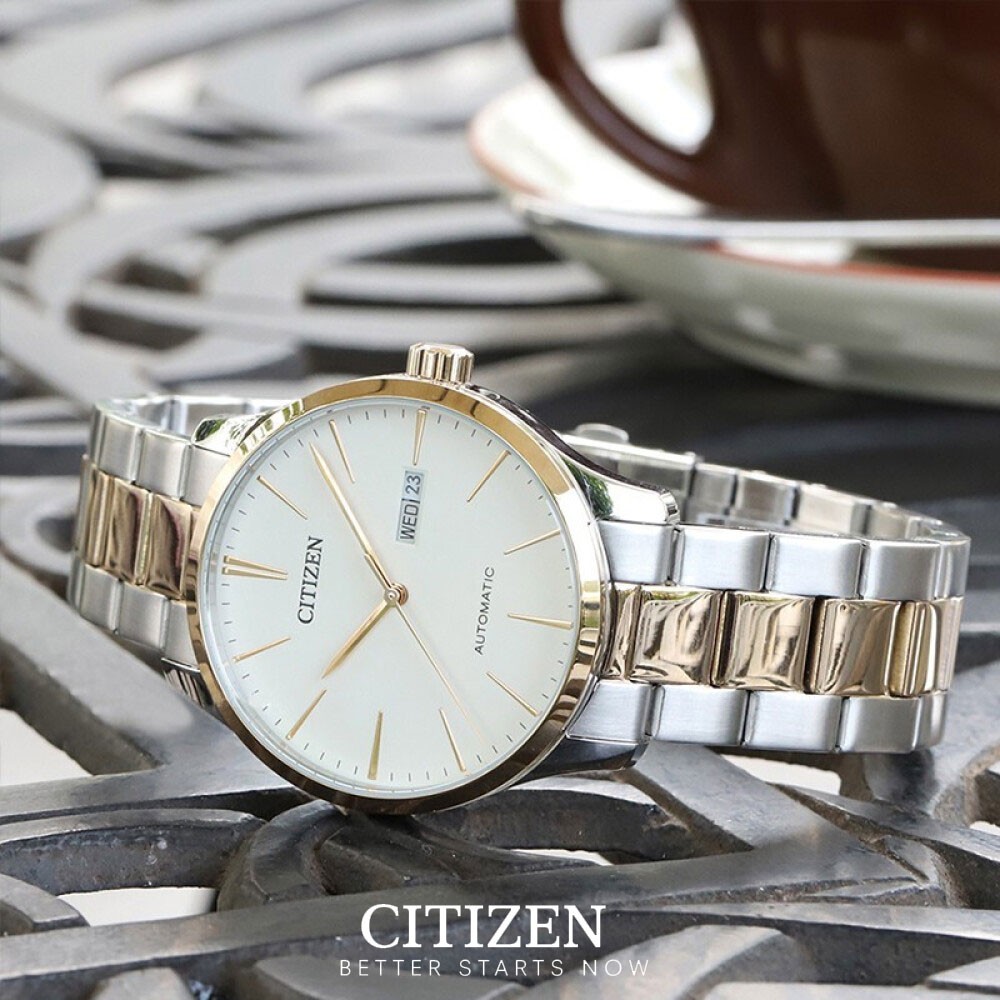 Đồng Hồ Nam Citizen Dây Thép Không Gỉ NH8356-87A - Mặt Trắng