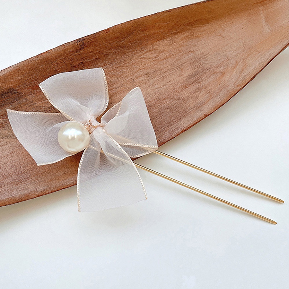 Trâm Cài Tóc Chữ U Đính Ngọc Trai Thời Trang Dành Cho Cô Dâu