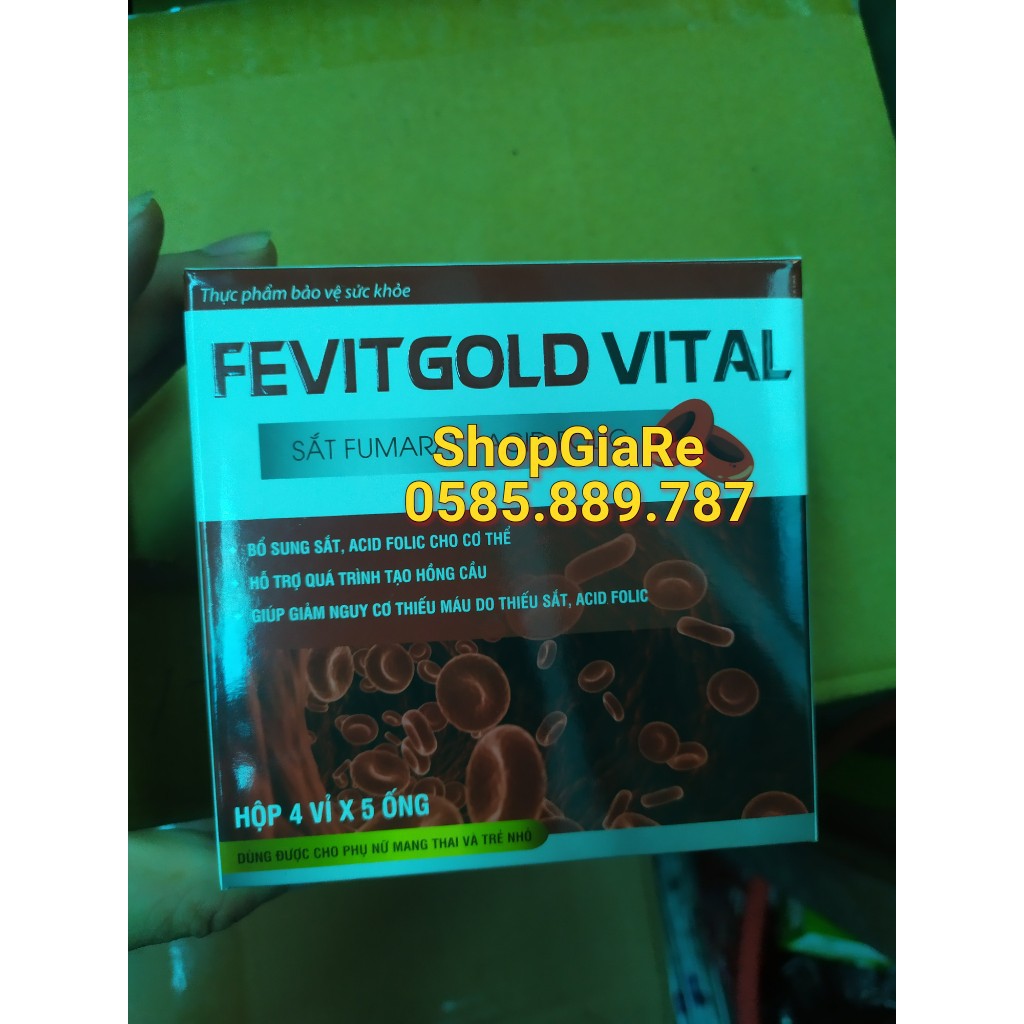 Fevitgold vital bổ sung sắt và acid folic, giảm thiếu máu do thiếu sắt, hỗ trợ quá trình tạo máu