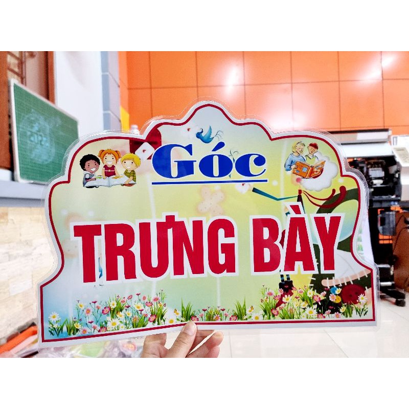 Góc, khẩu hiệu trang trí lớp học in giấy bóng. Éplastic,