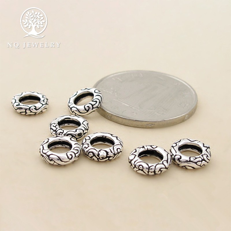 Charm bạc thái chặn 8*2.5mm - NQ Jewelry