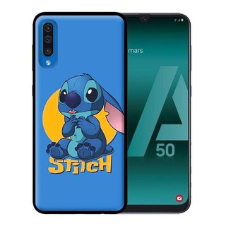 Ốp Lưng Samsung A50 - Stitch Nền Xanh