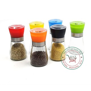 Hũ xay tiêu, đựng tiêu bằng thủy tinh