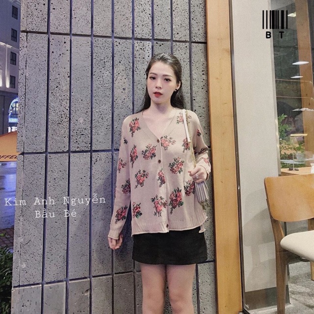 Áo len lưới thuê hoa