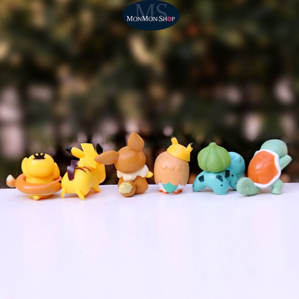 (Hiếm) Mô hình Pokemon Huyền thoại bao gồm Set 8 nhân vật Pikachu dễ thương làm quà tặng cho bé chất lượng đảm bảo