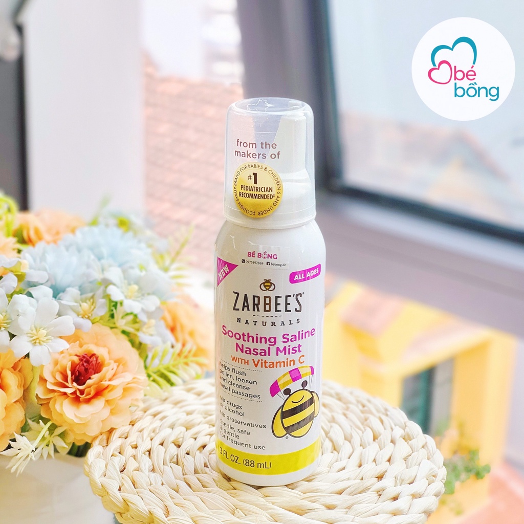 Xịt mũi Zarbee's Vitamin C Mỹ 88ml