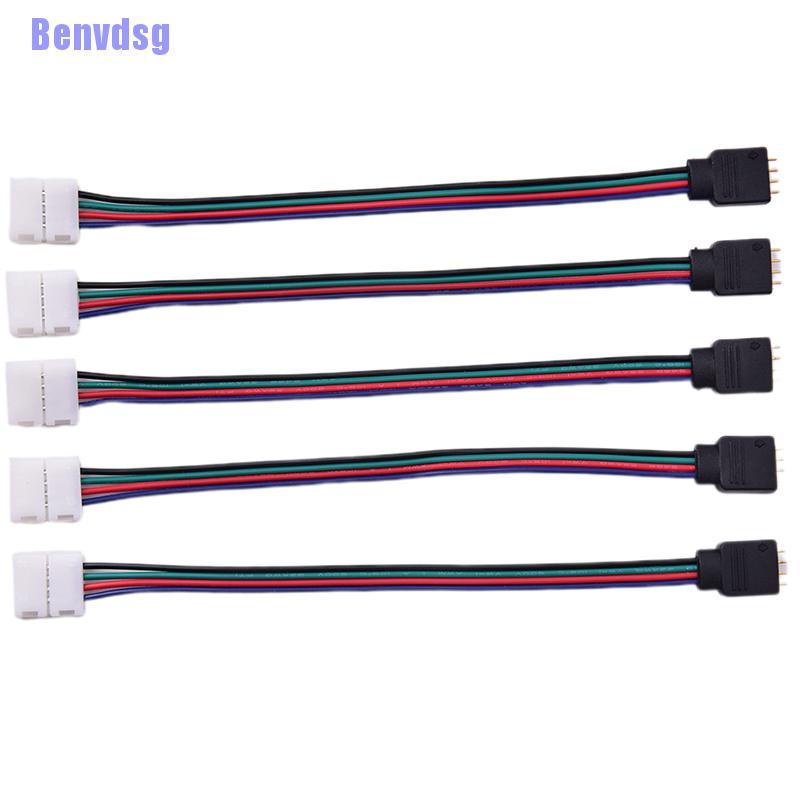 Set 10 Dây Cáp Nối 10Mm 4 Female Cho Dây Đèn LED Rgb 5050 3528