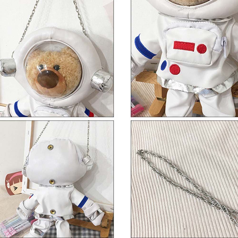 Túi đeo chéo hình gấu bông phi hành gia thời trang cho nữ