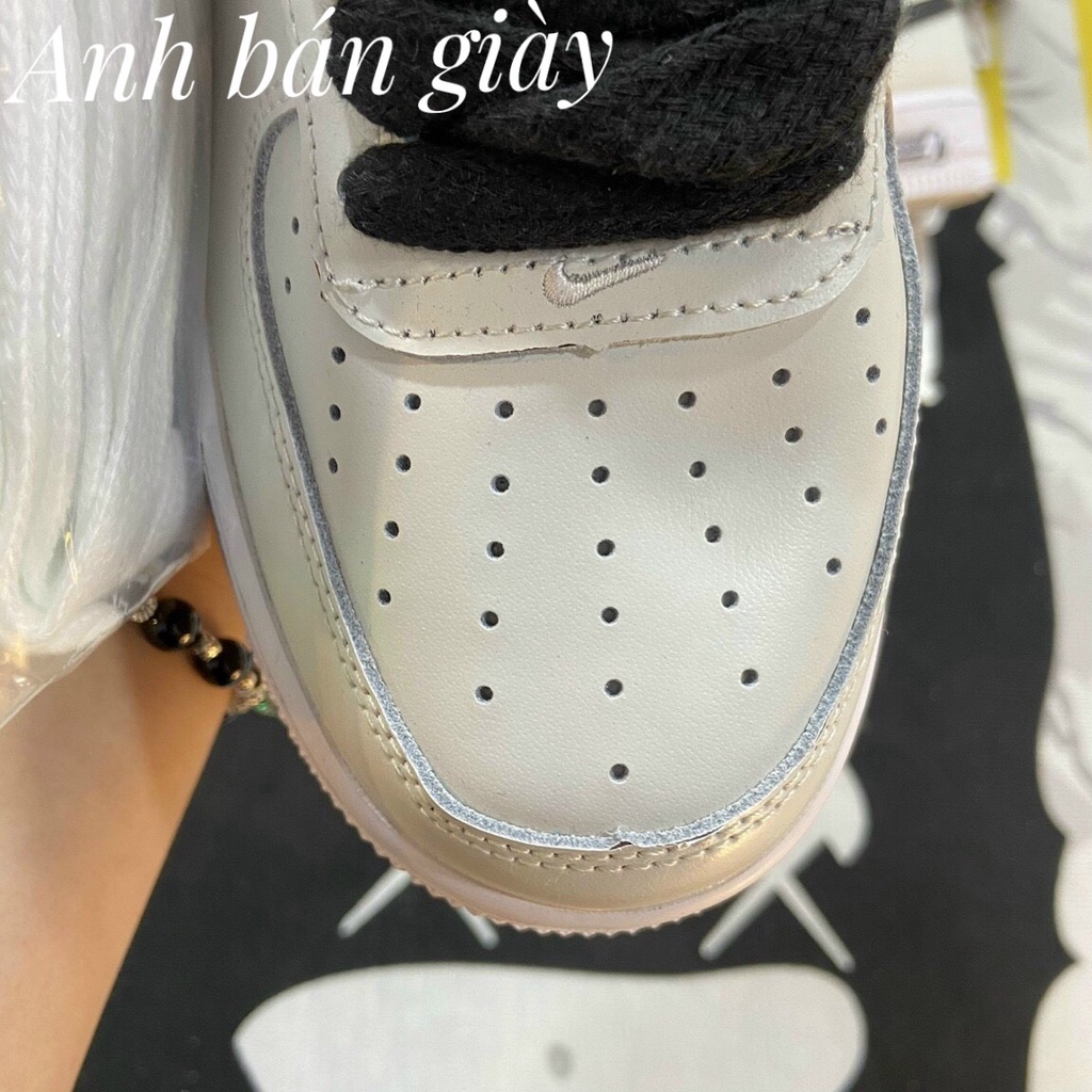 Giày Sneaker Nam Nữ - Giày Air Force 1 AF1 Trắng Hoa Cúc Sơn Đế Tróc Sơn Cổ Thấp