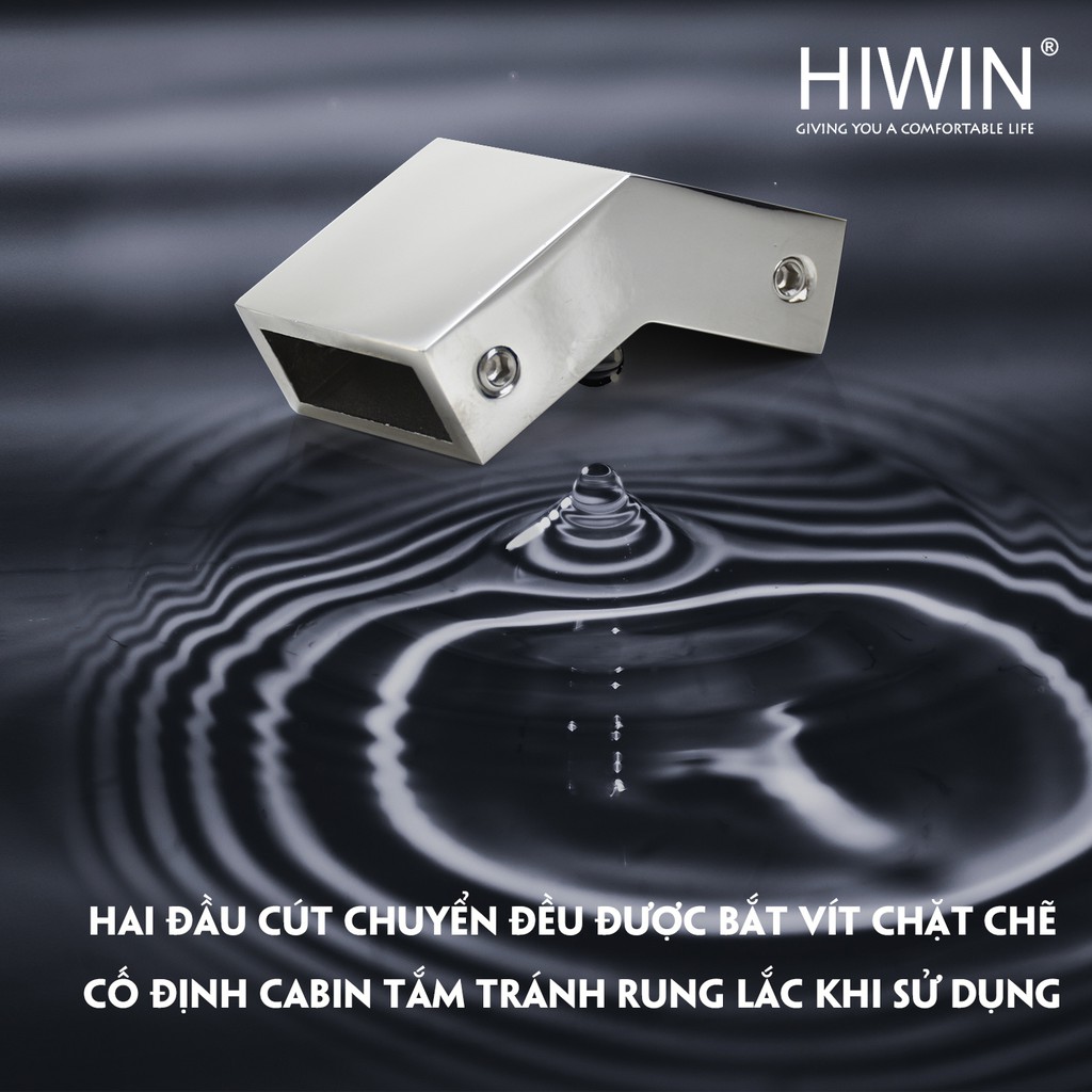 Chuyển góc cabin kính 135 độ inox 304 mặt gương Hiwin SB-614F