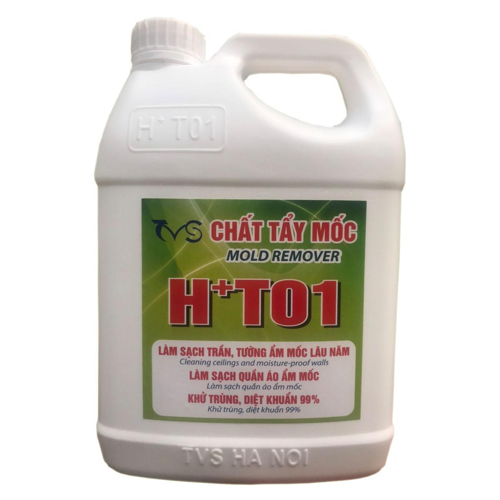 Tẩy mốc tường, tẩy mốc quần áo SIÊU ĐẬM ĐẶC HT01 (5 lít) khử trùng,diệt khuẩn 99,99% cho nhà nghỉ,khách sạn, giặt là!