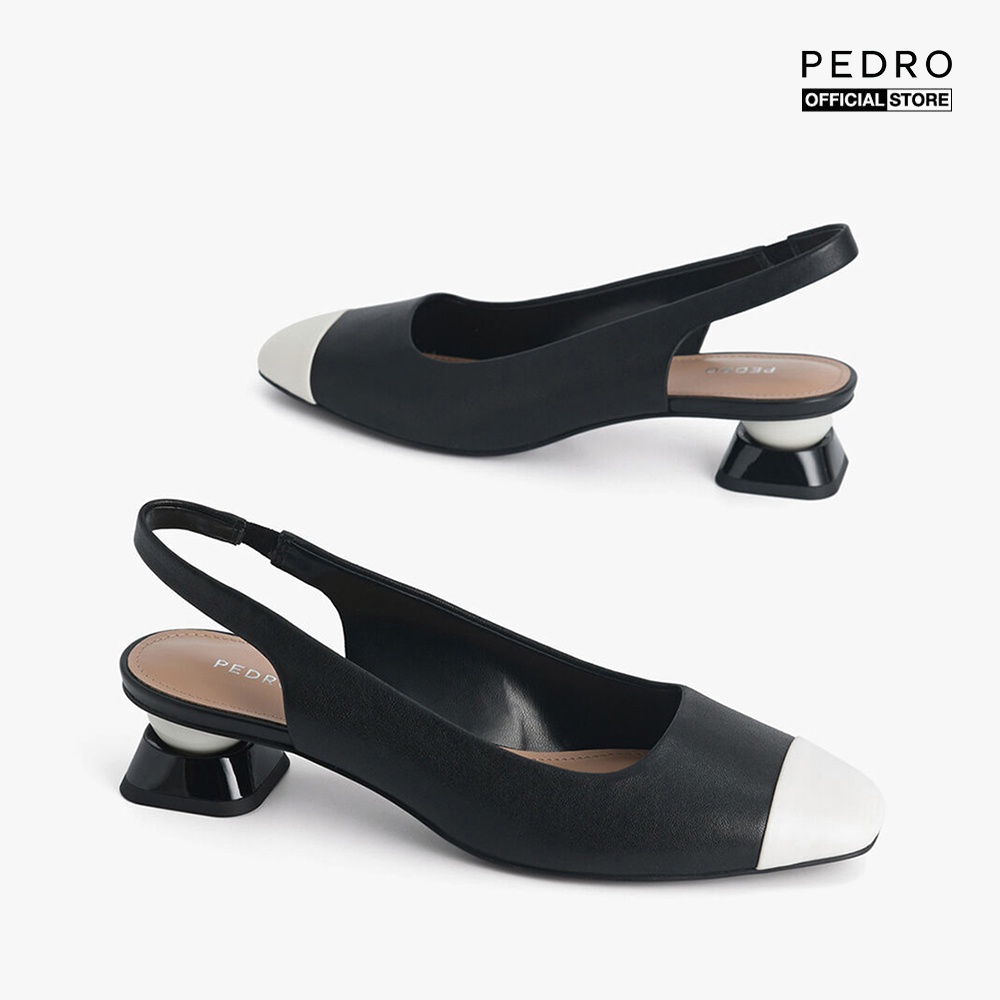 PEDRO - Giày cao gót mũi tròn Leather Slingback PW1-26220065-01