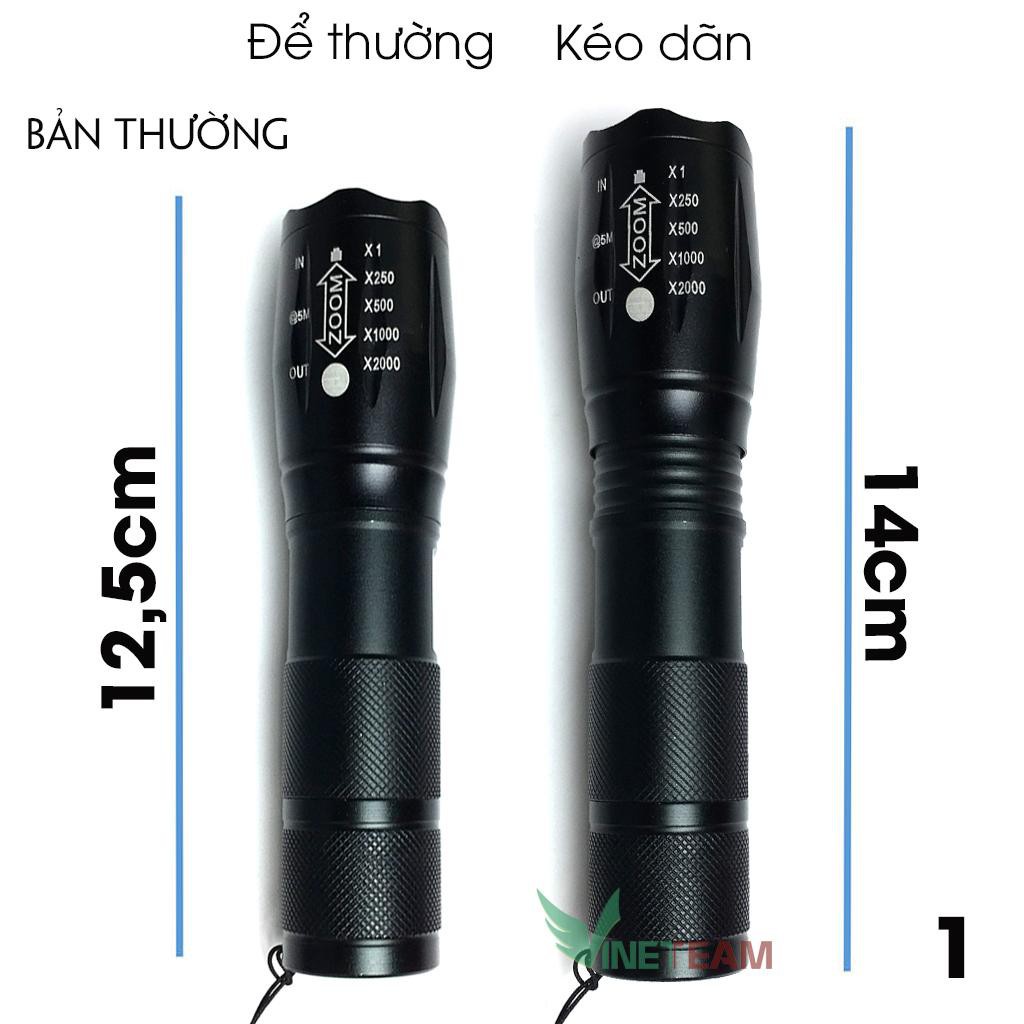 Đèn pin 5 chế độ đèn có thể phóng to CREE XML-T6