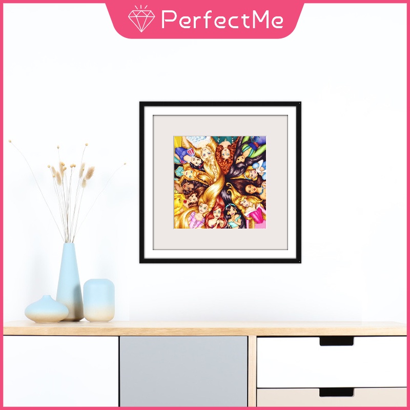 Tranh thêu 5D DIY hình nàng tiên phong cách hiện đại trang trí phòng ngủ cho bé