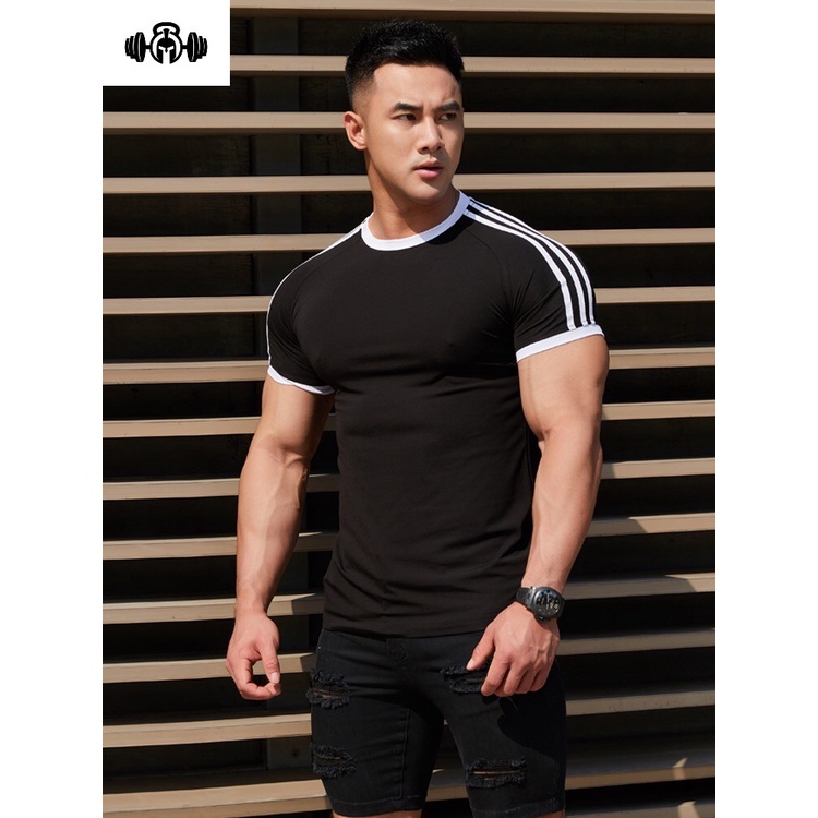 Áo Thun Thể Thao Tập Gym Nam Form Ôm Body Vải Thun Lạnh Co Dãn 4chiều