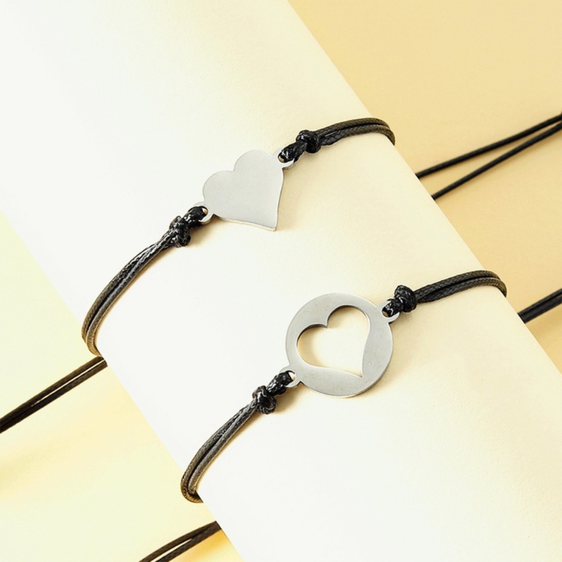 Set 2 Vòng Tay Bện Dây Gắn Thẻ Tình Yêu Cho Mẹ Và Con Gái