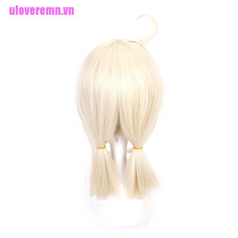 Bộ Tóc Giả Màu Be Chịu Nhiệt Dùng Hóa Trang Genshin Va Chạm Klee
