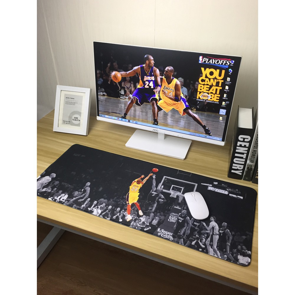 Nba Tấm Lót Chuột Và Bàn Phím Dày Dặn In Hình lakers kobe Sáng Tạo
