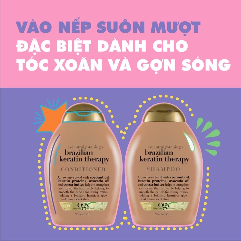 Dầu gội và xả OGX Thick &amp; Full Biotin &amp; Collagen