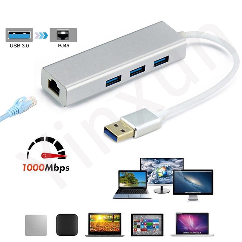 Bộ Chuyển Đổi Mạng Ethernet Usb 3.0 2.0 Sang Rj45 Hub 100 / 1000m Cho Macbook Windows | BigBuy360 - bigbuy360.vn