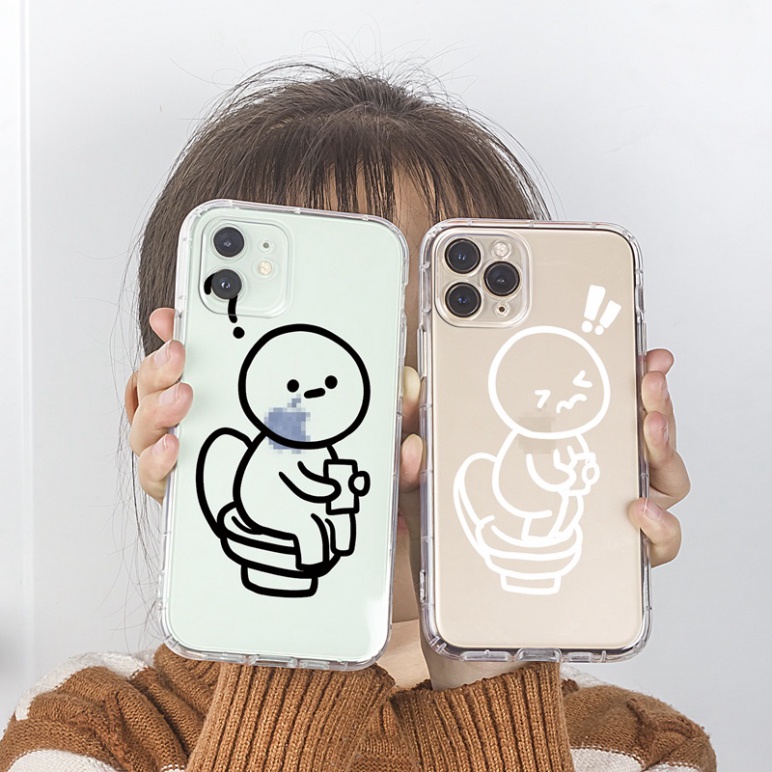 Ốp lưng iphone 6, 6s plus, 7 8 Plus, X, XS, XR, XSMAX, 11, 12, 13 PROMAX TRONG SUỐT WC HÀI HƯỚC PKVN