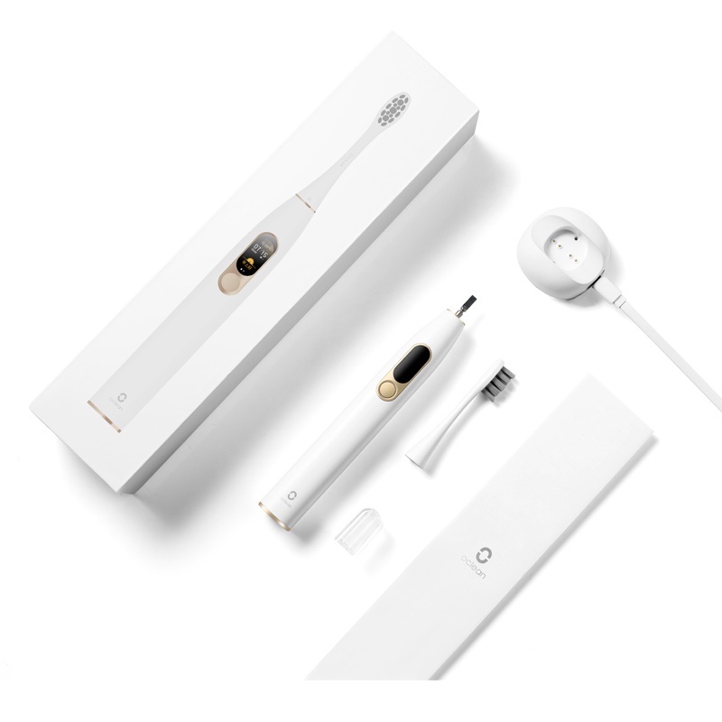 Bàn chải điện thông minh Xiaomi Oclean X bản quốc tế với màn hình cảm ứng, sạc nhanh, kết nối app, chống nước IPX7