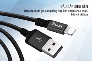 [Hàng Chính Hãng] Cáp Sạc Nhanh Dây Chống Đứt Dù HoCo X14 USB  Lightning (1met/2 mét)