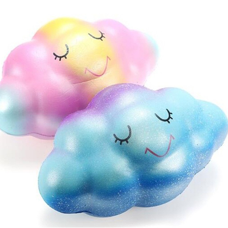 hàng bao chất Đồ chơi Squishy hình đám mây cầu vồng kích thước 16cm