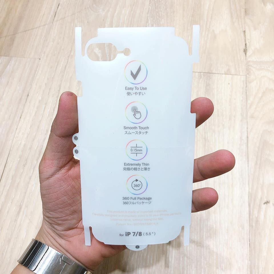 Miếng dán PPF bảo vệ mặt lưng ,viền dành cho iPhone 7Plus/8Plus - X/XS - XS Max Chống xước & tự phục hồi vết xước