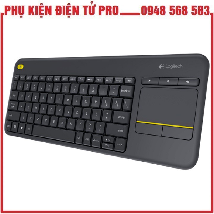 BÀN PHÍM KHÔNG DÂY DÙNG CHO TIVI, MÁY TÍNH LOGITECH K400 PLUS TÍCH HỢP BÀN DI CHUỘT
