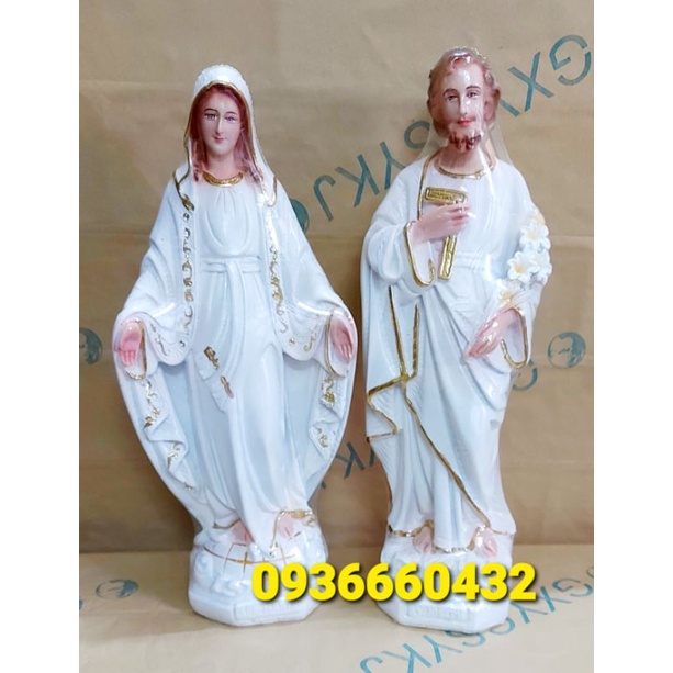COMBO 2 TƯỢNG ĐỨC MẸ VÀ THÁNH GIUSE 30CM TƯỢNG COMPOSITE CÔNG GIÁO