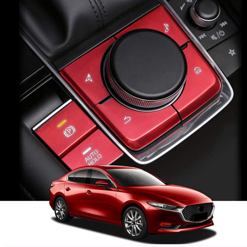 Viền Bọc Nút Phanh Tay Bằng Nhôm Cho Mazda 3 Axela CX-30 MX-30 2020